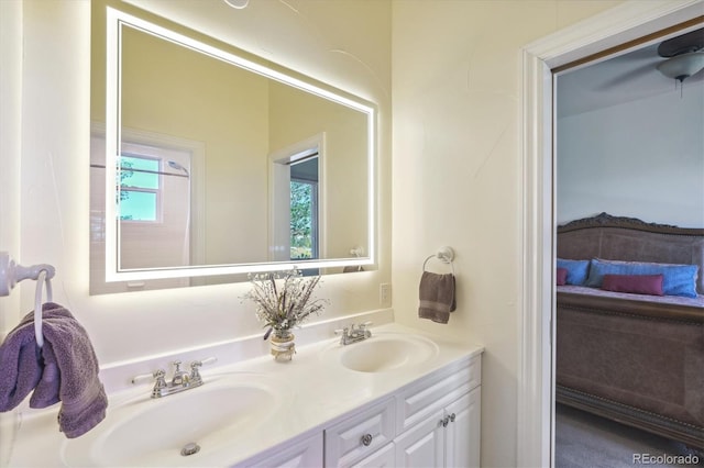 bathroom with vanity