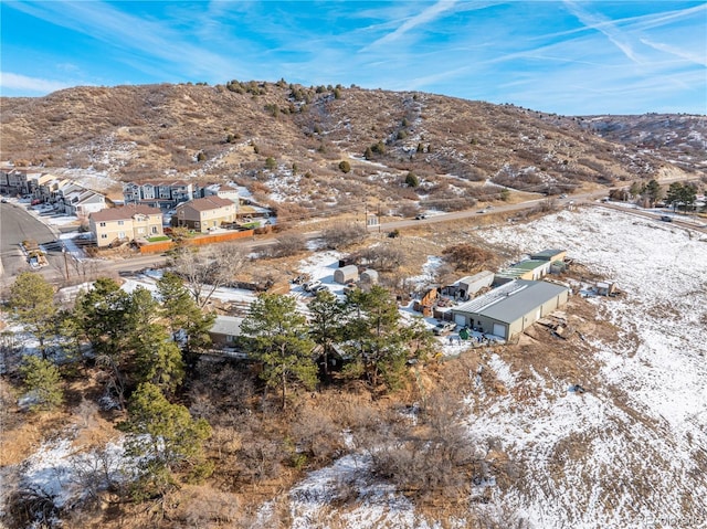 bird's eye view featuring a mountain view