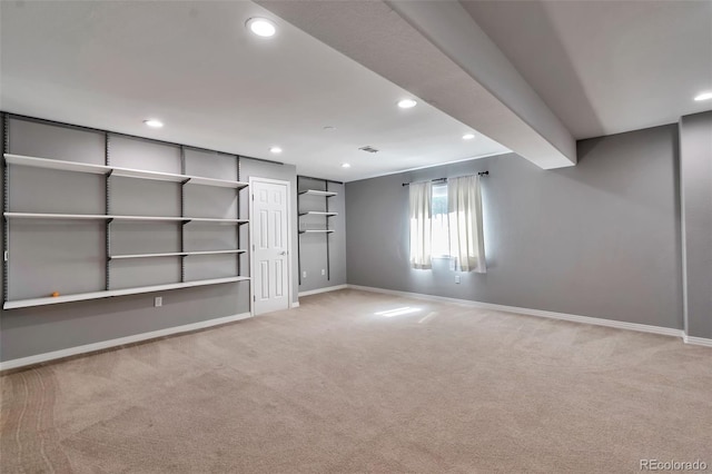4630 Whitehall Ln, Highlands Ranch, CO 80126 - basement with light colored carpet and recessed lighting