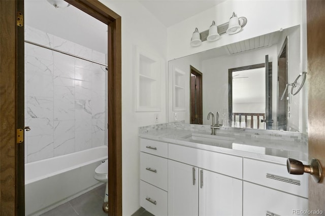3550 S Harlan St Unit 363, Denver, CO 80235 - bathroom featuring vanity, bathing tub / shower combination, and tile patterned flooring