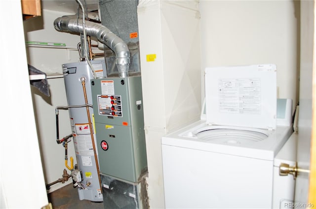 2308 Lelaray St, Colorado Springs, CO 80909 - utility room featuring washer / dryer and gas water heater