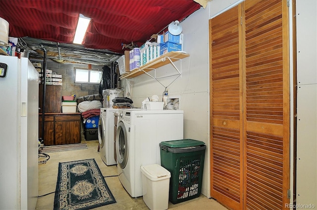 laundry area with washer and dryer