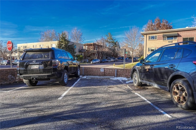 view of parking / parking lot