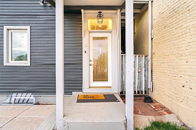 view of doorway to property