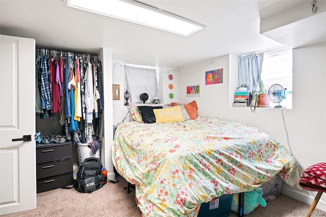 view of carpeted bedroom