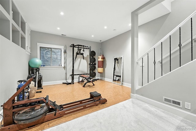 549 Milwaukee St, Denver, CO 80206 - workout room featuring recessed lighting and baseboards