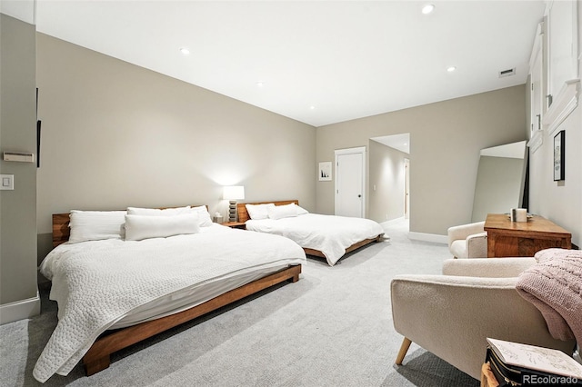 549 Milwaukee St, Denver, CO 80206 - bedroom with light colored carpet and recessed lighting