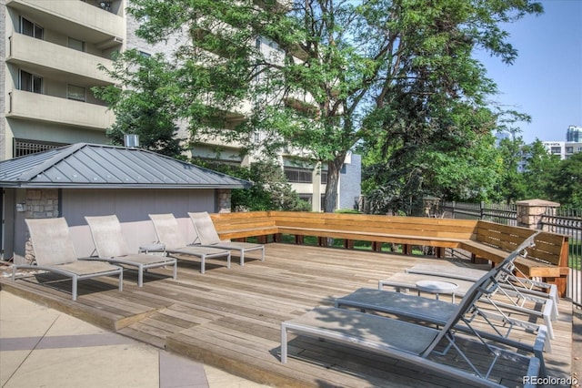 view of wooden deck