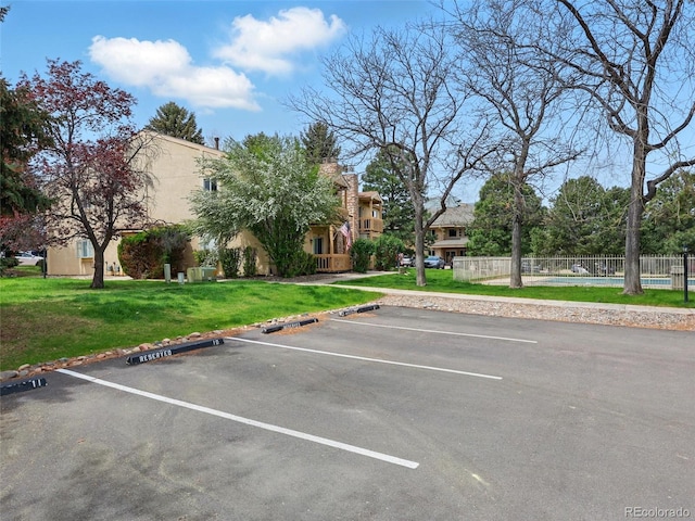 view of uncovered parking lot
