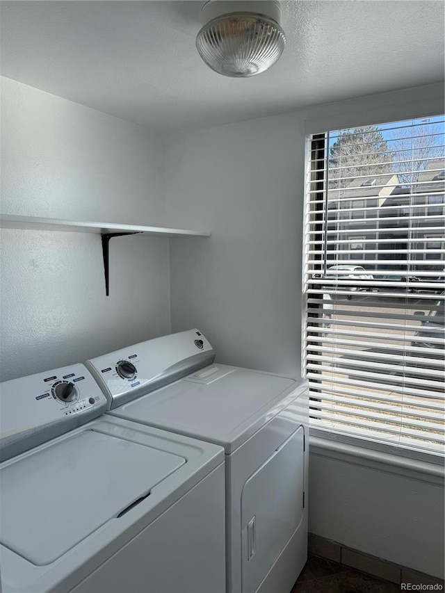 laundry area featuring washer and dryer