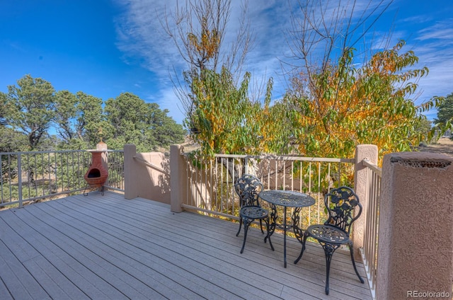 view of wooden deck