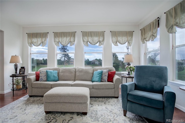 sunroom with plenty of natural light