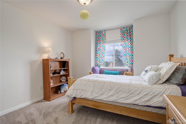 bedroom with carpet floors