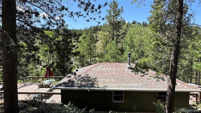 582 Pactolus Lake Rd, Black Hawk, CO 80422 - exterior view of a shingled roof