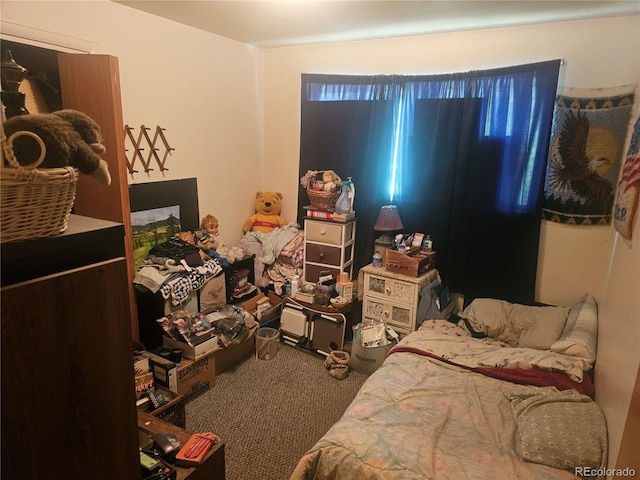 bedroom with carpet