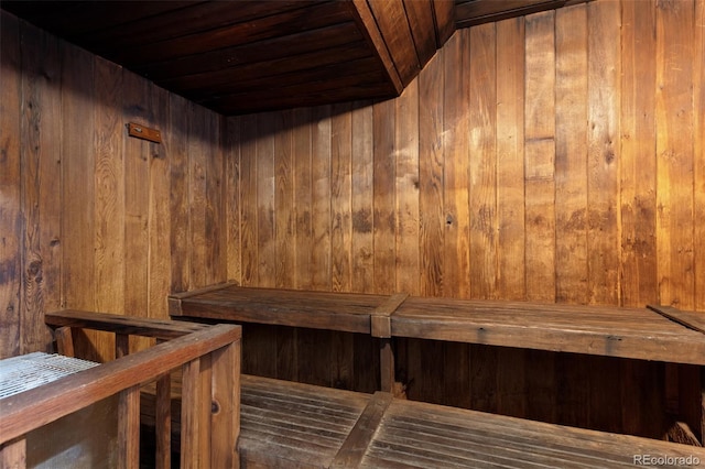 555 E 10th Ave Unit 15, Denver, CO 80203 - sauna / steam room with wood ceiling and wood walls