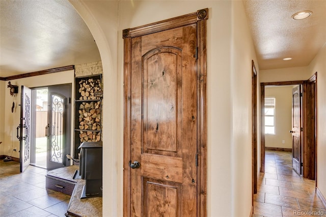 130 Windwalker Rd, Buena Vista, CO 81211 - corridor with a textured ceiling and arched walkways