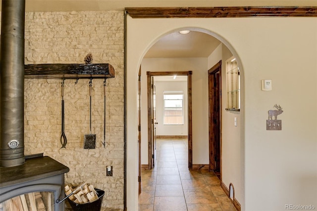 130 Windwalker Rd, Buena Vista, CO 81211 - corridor featuring arched walkways and tile patterned flooring
