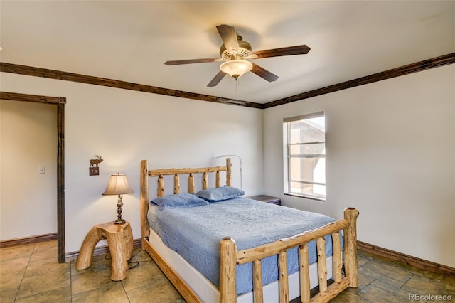 130 Windwalker Rd, Buena Vista, CO 81211 - bedroom featuring ornamental molding and ceiling fan