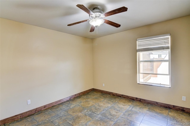 130 Windwalker Rd, Buena Vista, CO 81211 - spare room featuring ceiling fan and stone finish floors