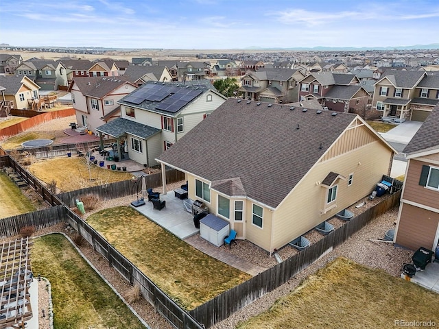 drone / aerial view featuring a residential view