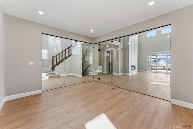 interior space featuring light wood-type flooring