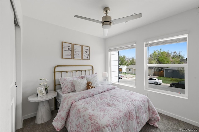 1337 N Alton St, Aurora, CO 80010 - bedroom featuring carpet flooring, baseboards, and a ceiling fan