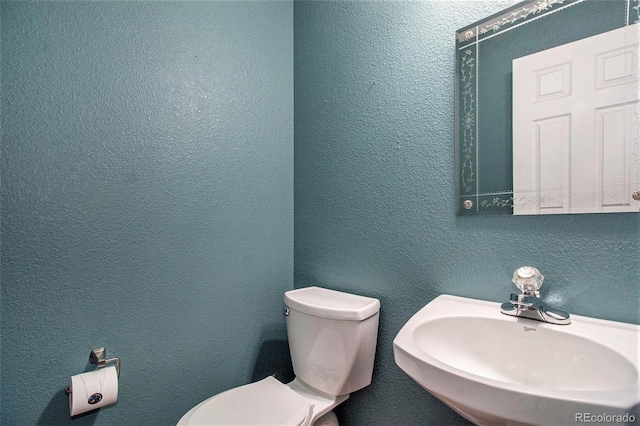 bathroom featuring sink and toilet