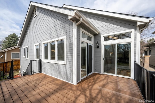 wooden deck with fence
