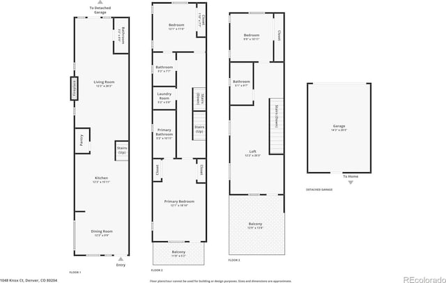 1052 N Knox Ct, Denver, CO 80204 - home floor plan