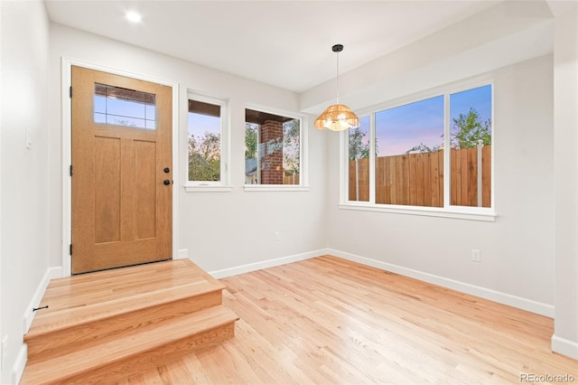 1052 N Knox Ct, Denver, CO 80204 - foyer entrance featuring plenty of natural light, wood finished floors, and baseboards