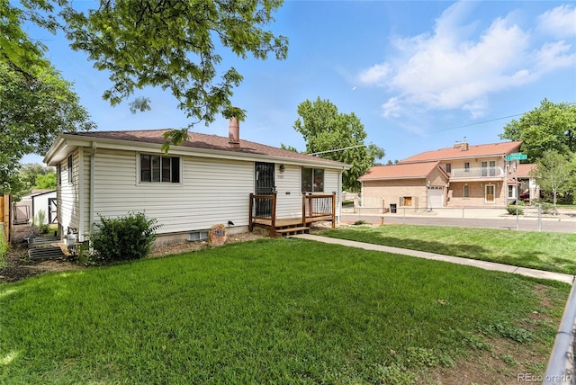 4505 W Gill Pl, Denver, CO 80219 - ranch-style home featuring a chimney