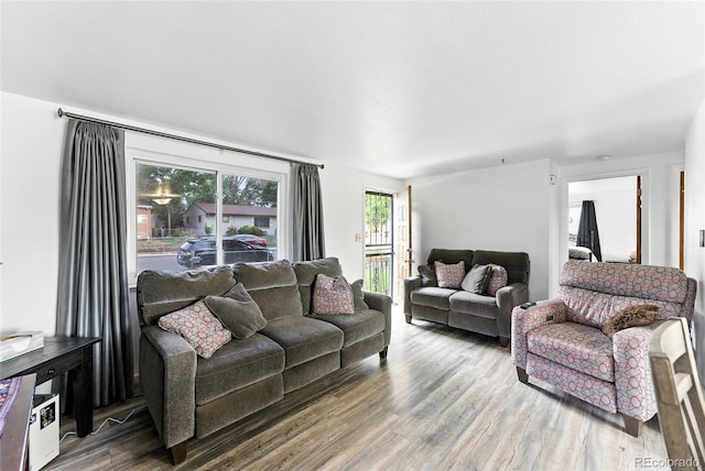 4505 W Gill Pl, Denver, CO 80219 - living room with wood finished floors