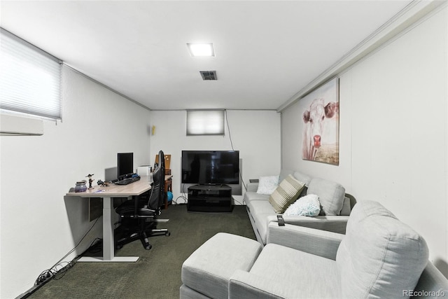 4505 W Gill Pl, Denver, CO 80219 - office space with carpet and a wall mounted air conditioner