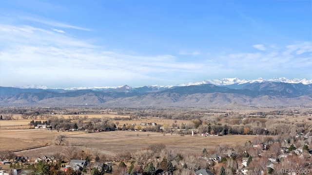 view of mountain feature featuring a rural view