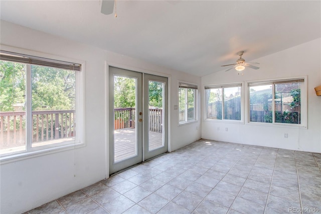 16291 E 7th Dr, Aurora, CO 80011 - unfurnished sunroom with french doors and lofted ceiling