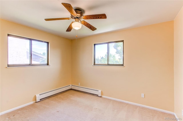 16291 E 7th Dr, Aurora, CO 80011 - empty room featuring light colored carpet, baseboards, and ceiling fan