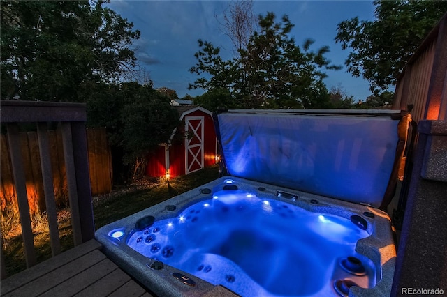 16291 E 7th Dr, Aurora, CO 80011 - wooden terrace featuring a covered hot tub