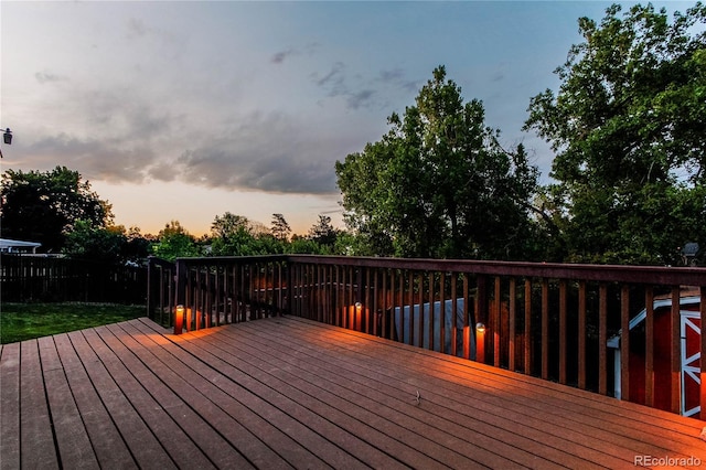 16291 E 7th Dr, Aurora, CO 80011 - view of deck at dusk