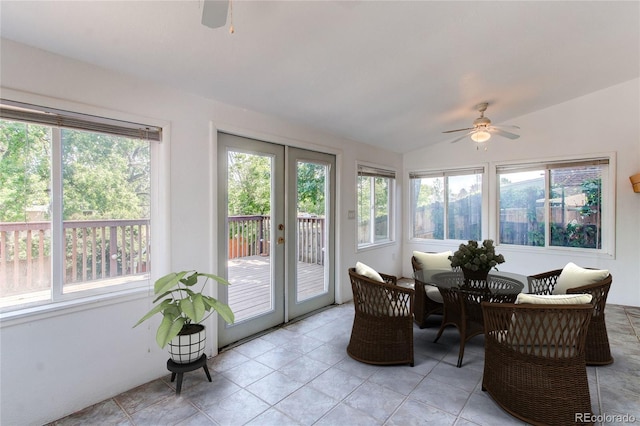 16291 E 7th Dr, Aurora, CO 80011 - sunroom featuring french doors, plenty of natural light, and vaulted ceiling