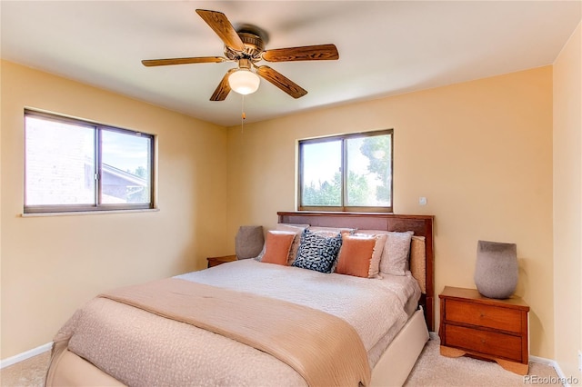 16291 E 7th Dr, Aurora, CO 80011 - bedroom featuring light carpet and ceiling fan
