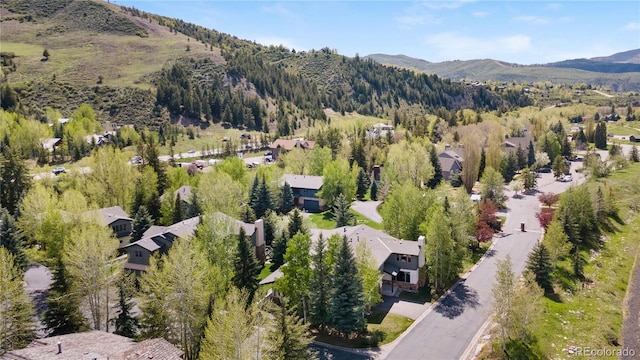 aerial view featuring a mountain view