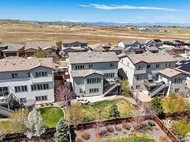 11046 Pastel Pt, Parker, CO 80134 - aerial perspective of suburban area featuring a mountain backdrop