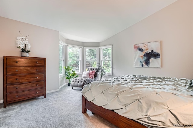 9962 Stratford Ln, Highlands Ranch, CO 80126 - bedroom featuring light colored carpet and lofted ceiling
