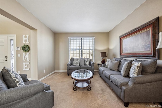 view of carpeted living room