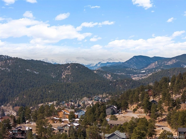 property view of mountains with a view of trees