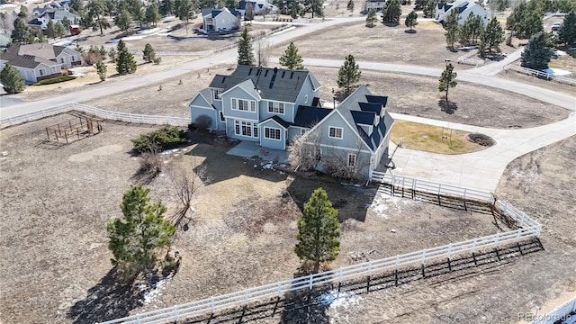 birds eye view of property featuring a residential view