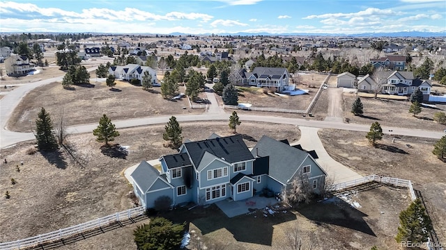 bird's eye view featuring a residential view