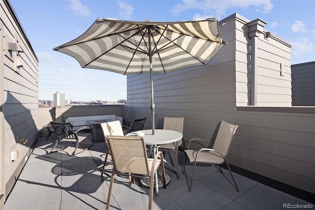 view of patio with outdoor dining area