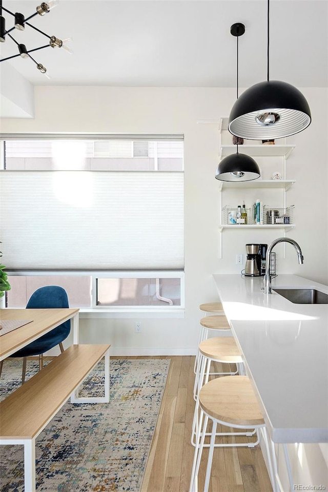 interior space featuring wood-type flooring